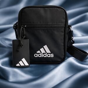 Adidas Black Belt Bag with White Logo